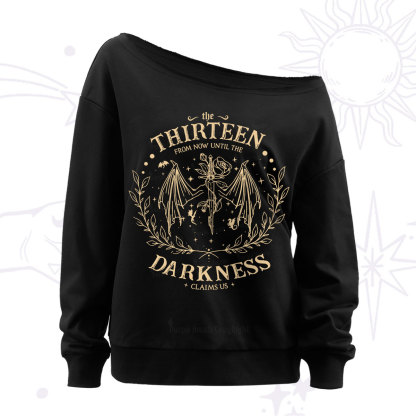 Purplehecate From Darkness Claim Us Off The Shoulder Sweatshirt