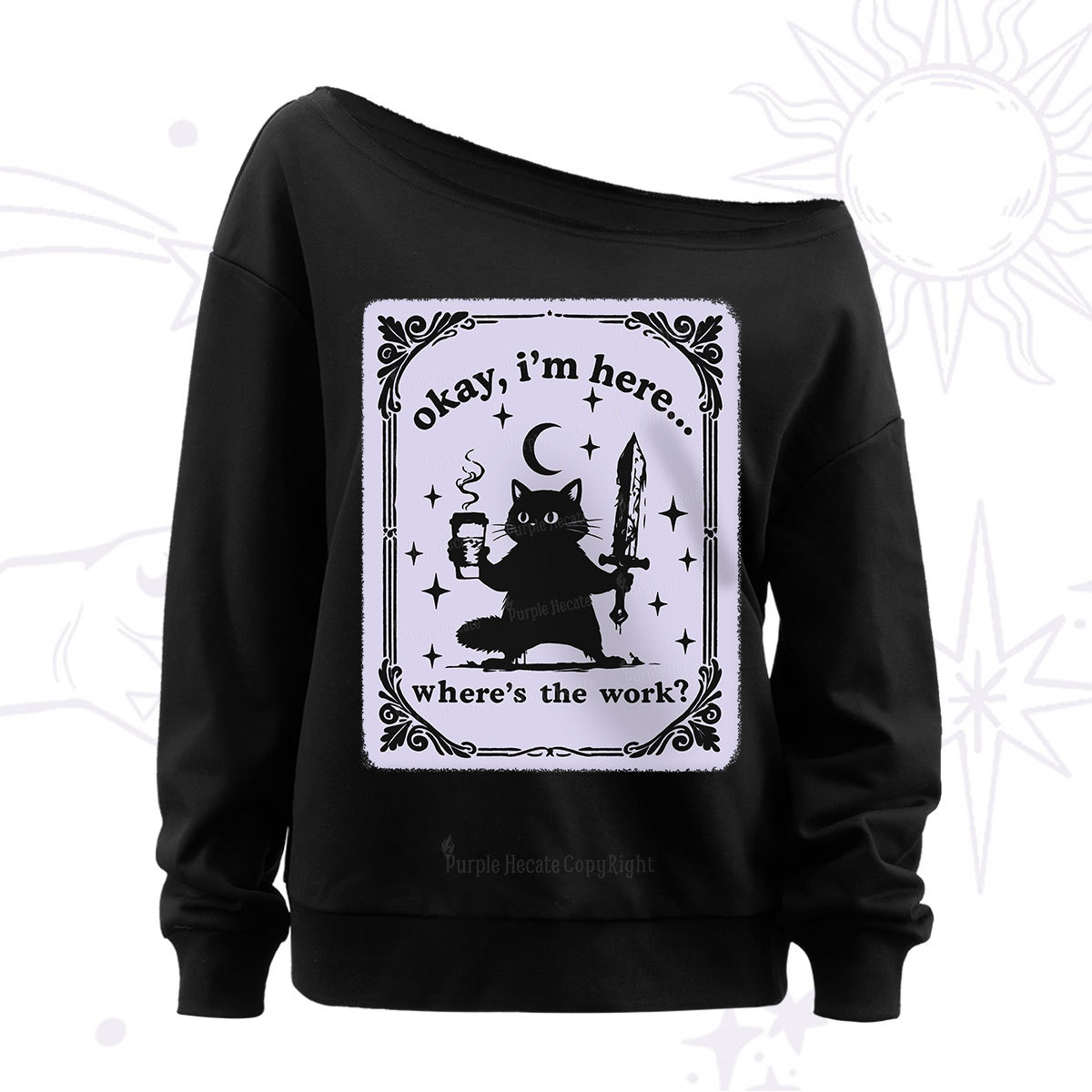 Purplehecate Okay I'm Here Where's The Work Off The Shoulder Sweat