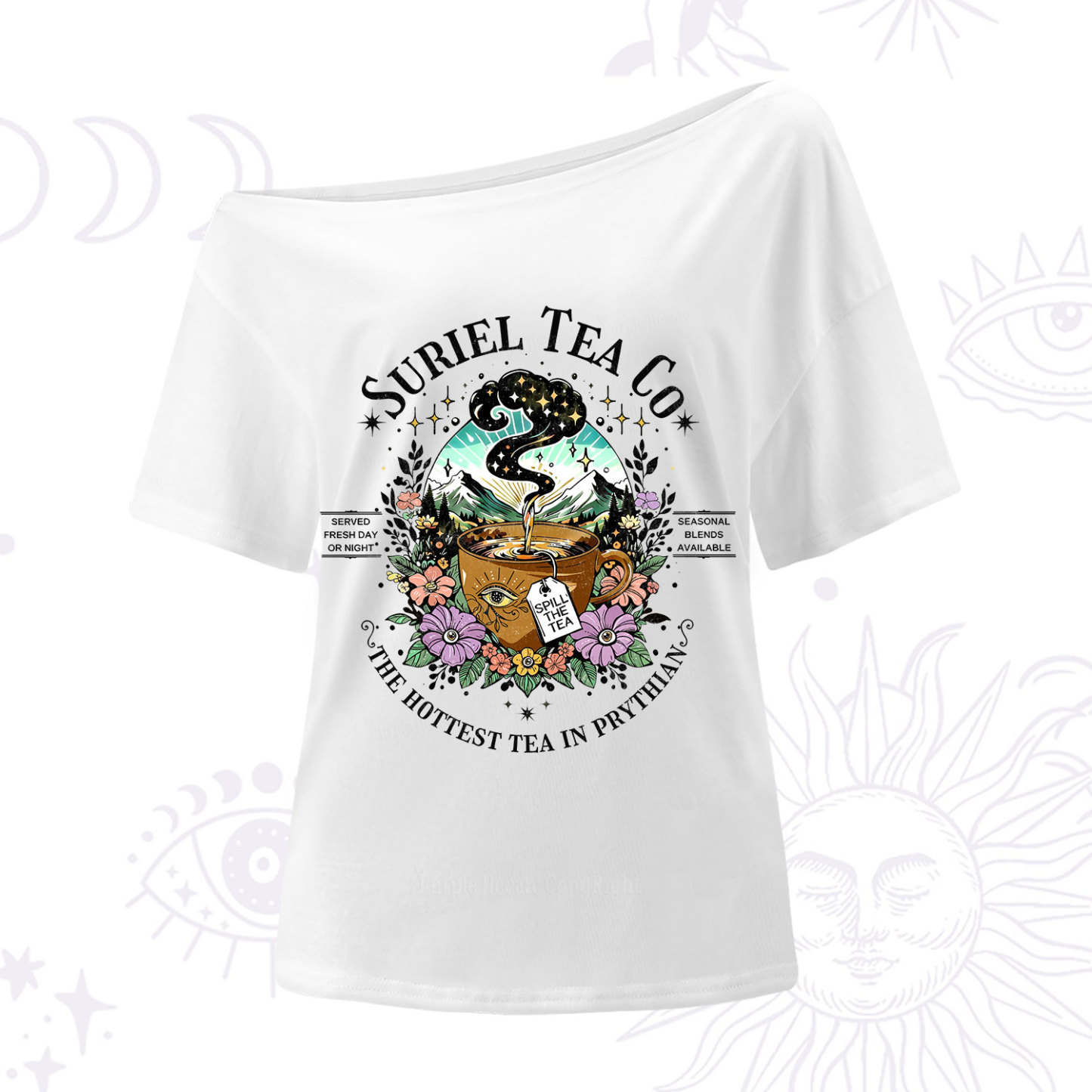 Purplehecate The Forest Tea Oracle One Shoulder T-Shirt