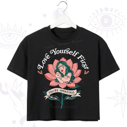 Purplehecate Love Yourself First Crop T-Shirt
