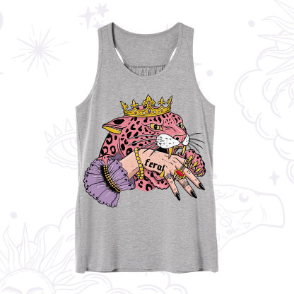 Purplehecate Feral Queen Pink Leopard Tank