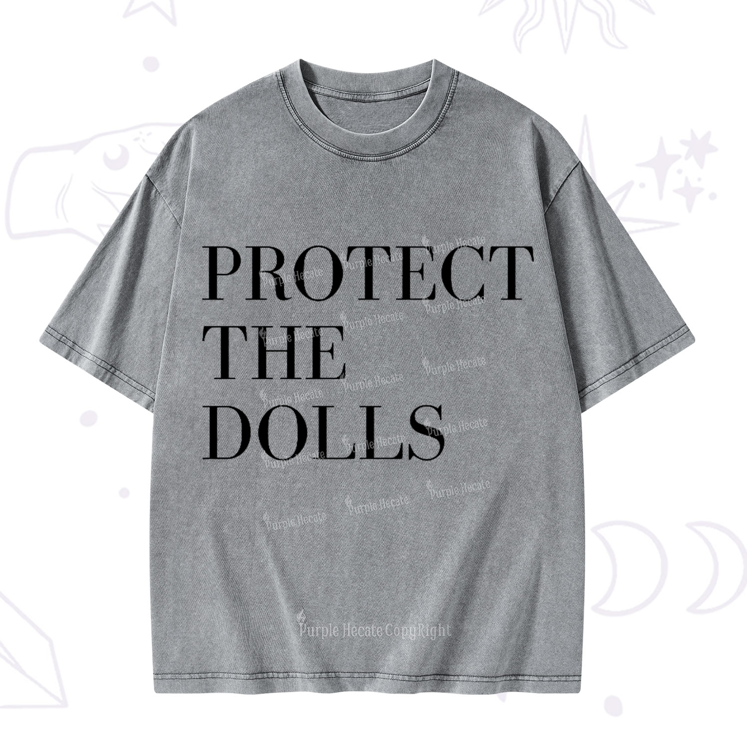 Purplehecate Protect The Dolls Washed T-Shirt