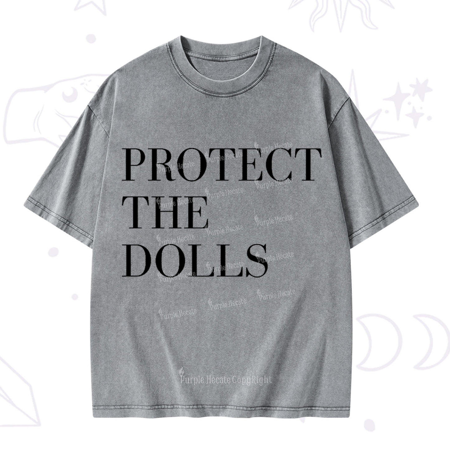 Purplehecate Protect The Dolls Washed T-Shirt