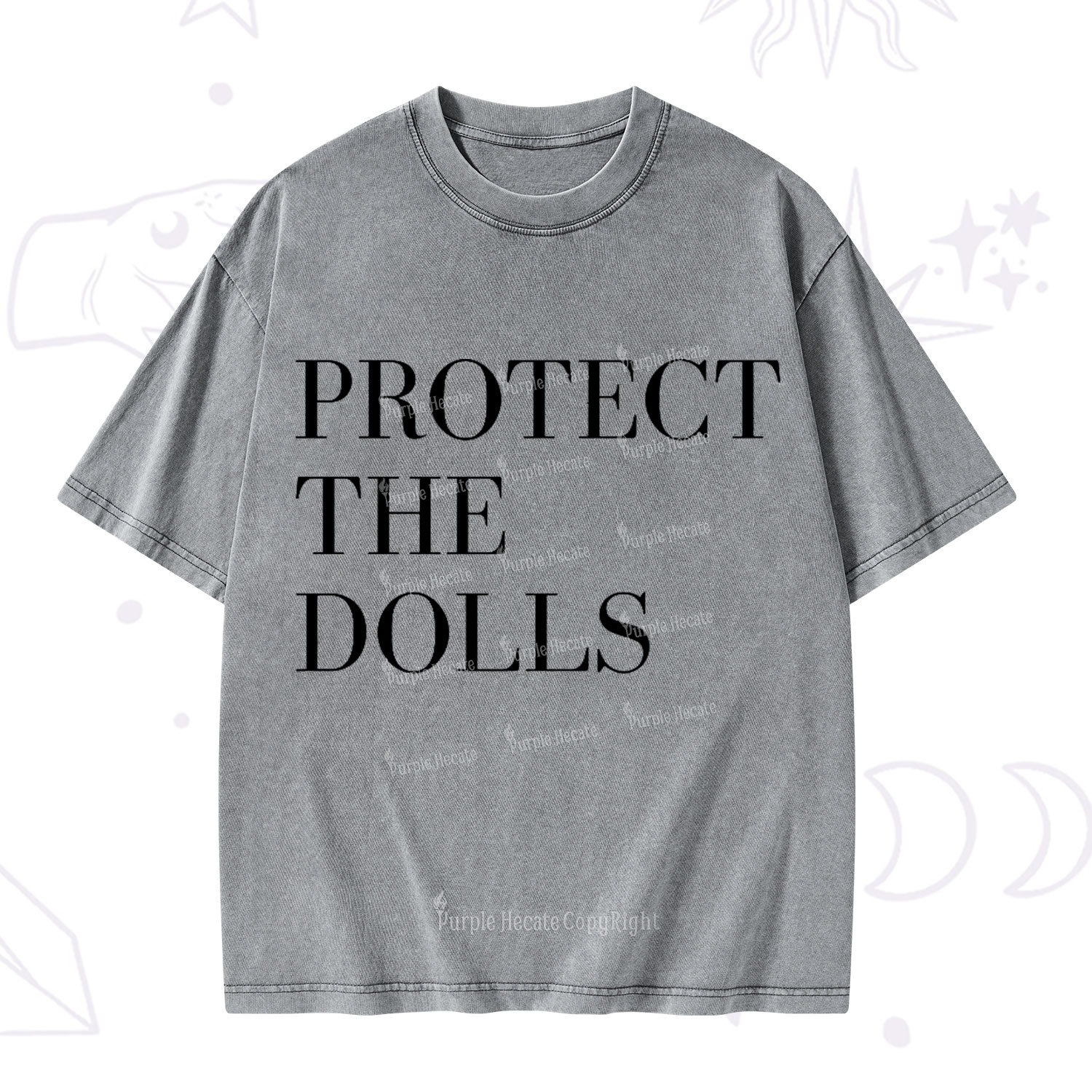 Purplehecate Protect The Dolls Washed T-Shirt