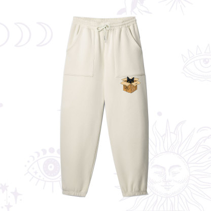 Purplehecate The Hermit Cat Tarot Card Fleece Sweatpants