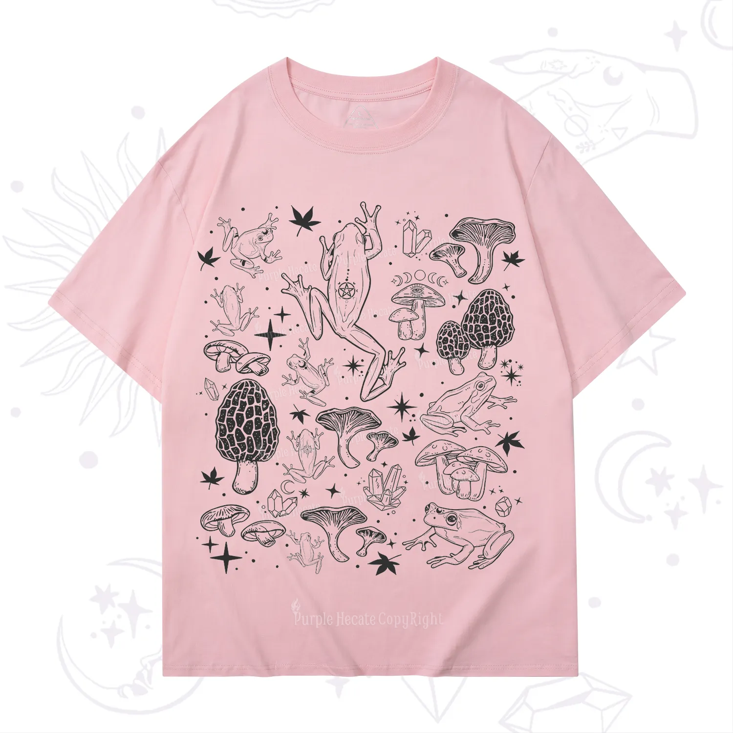 Purplehecate Frog and Mushroom T-Shirt