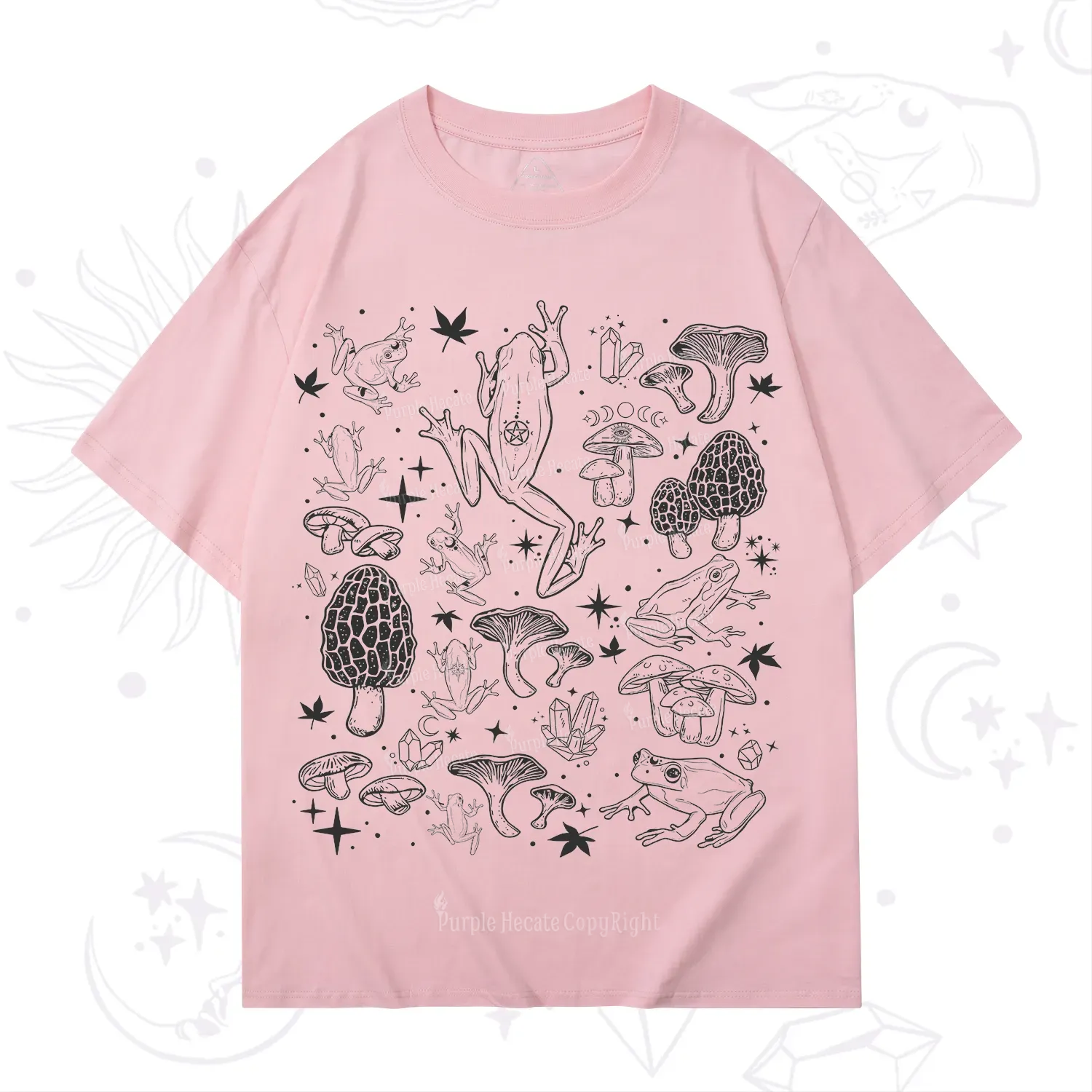 Purplehecate Frog and Mushroom T-Shirt