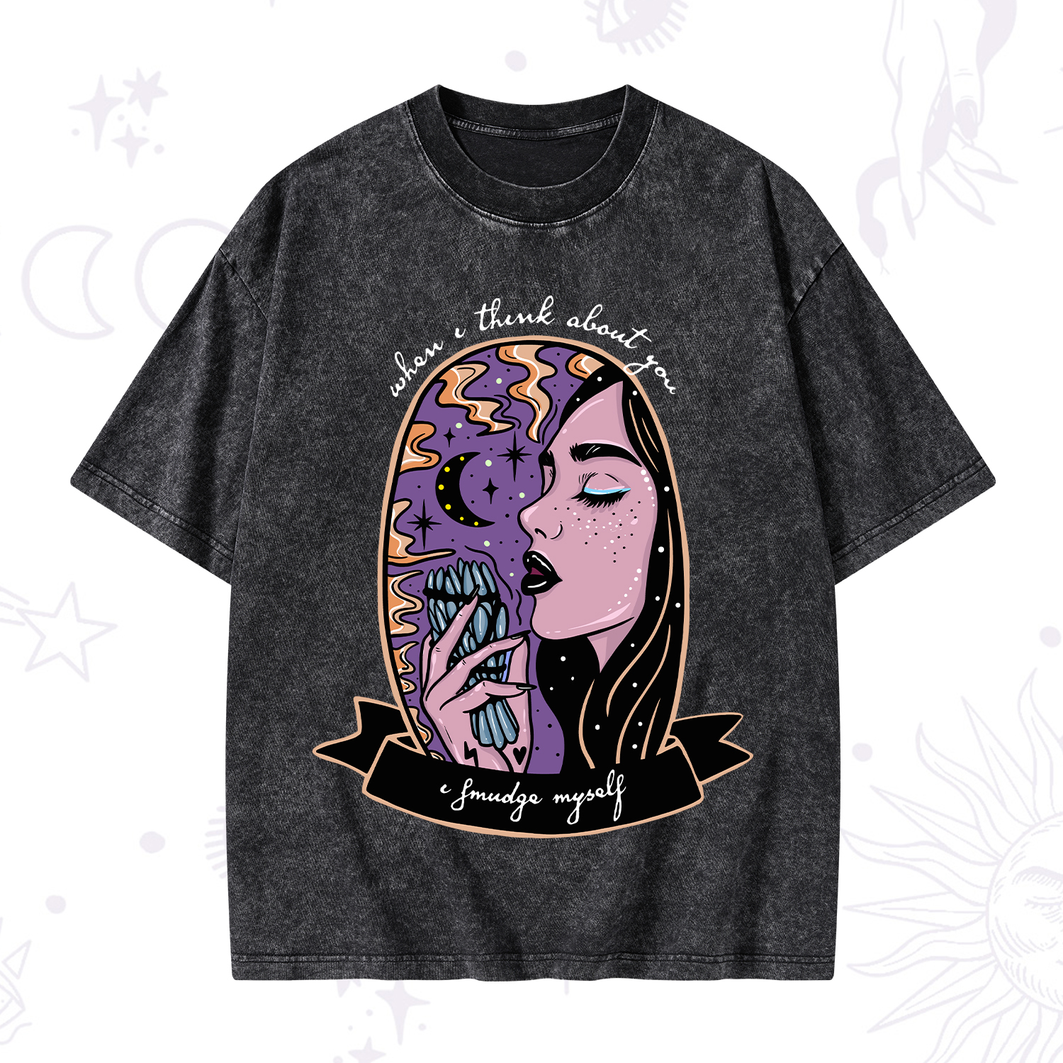Purplehecate When I Think About You Washed T-Shirt