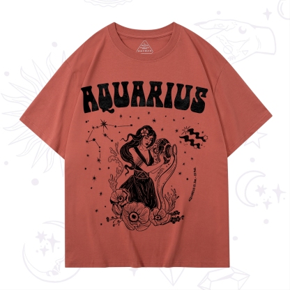 Purplehecate Aquarius Zodiac Glyphs T-Shirt