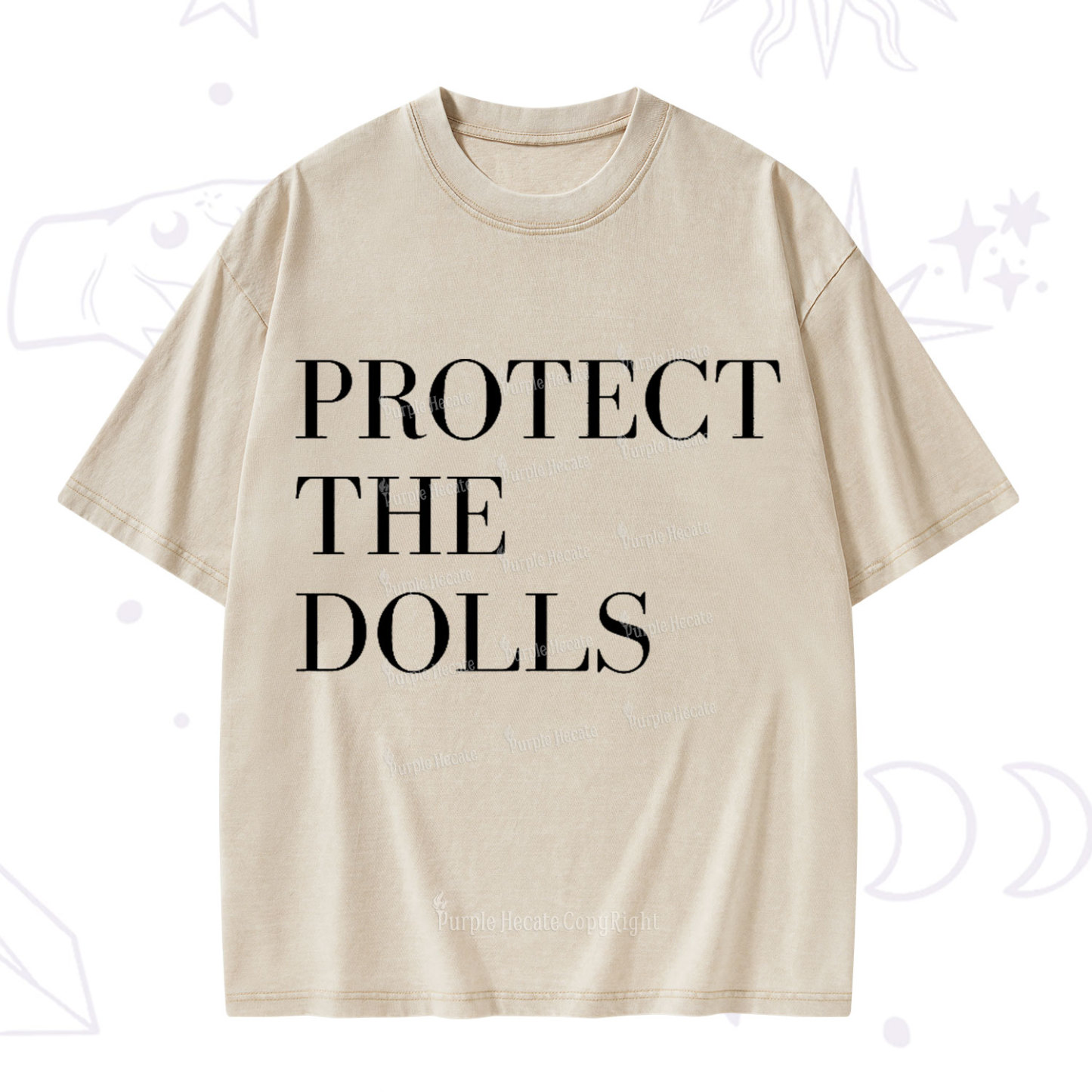 Purplehecate Protect The Dolls Washed T-Shirt