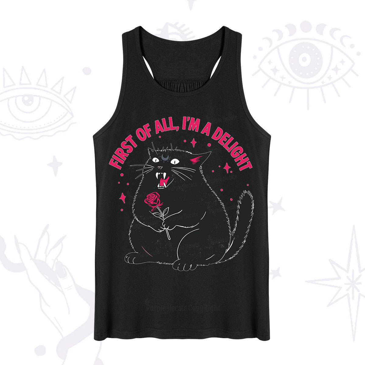 Purplehecate First Of All I'm A Delight Cat Tank
