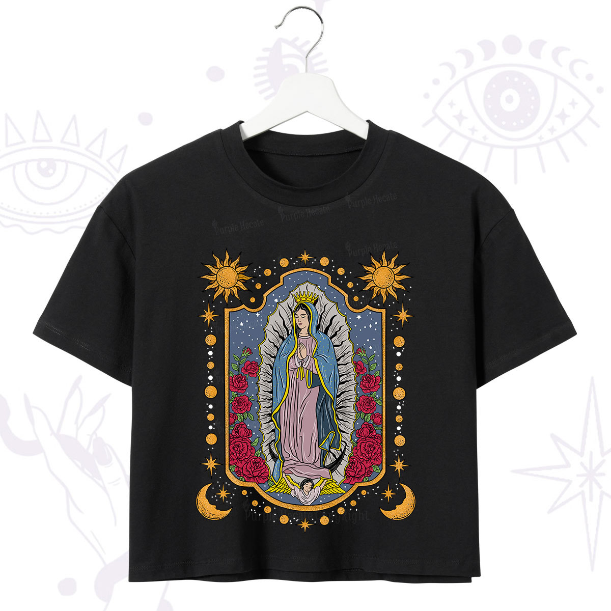 Purplehecate Our Lady of Guadalupe Crop T-Shirt
