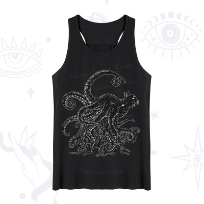 Purplehecate Black Cat with Octopus Tentacles Tank
