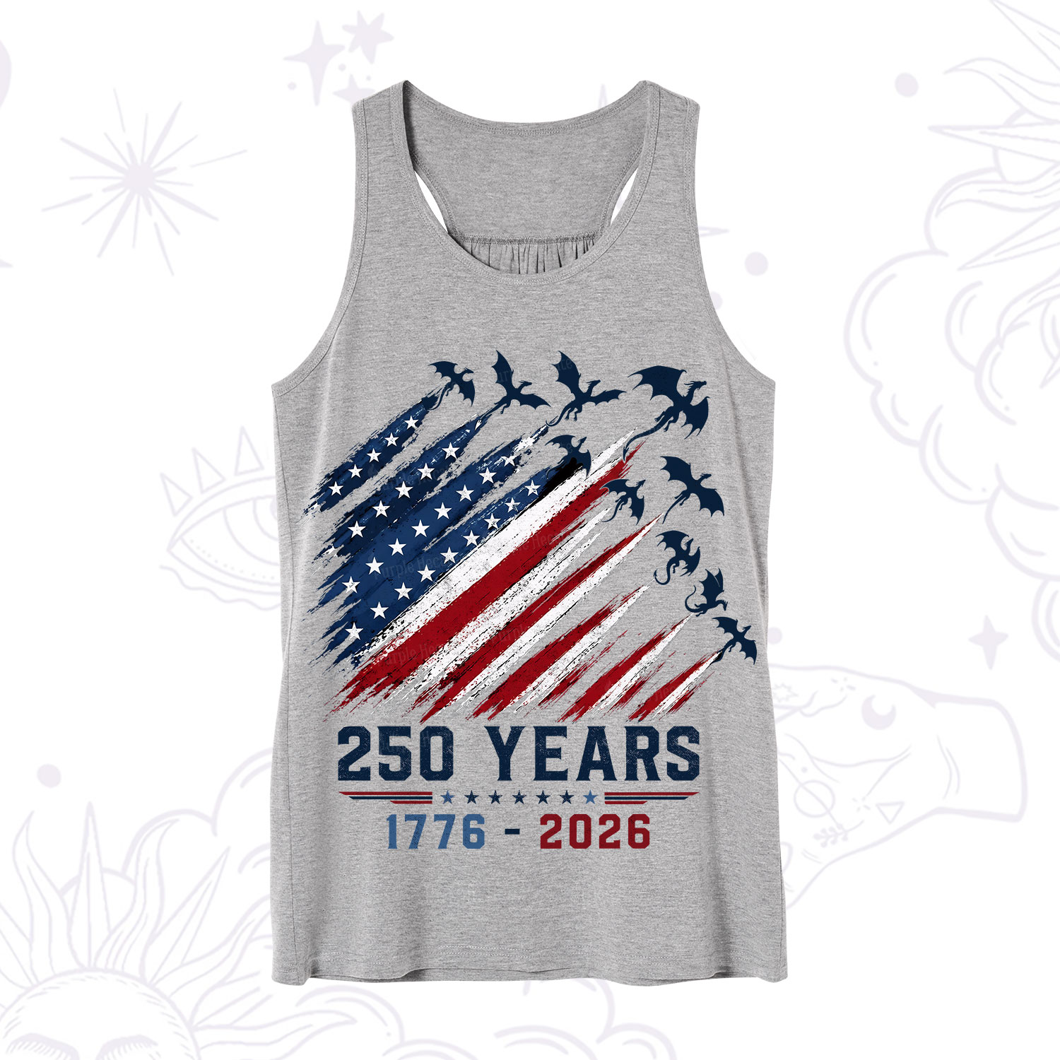 Purplehecate Red White Blue 250 Years Tank