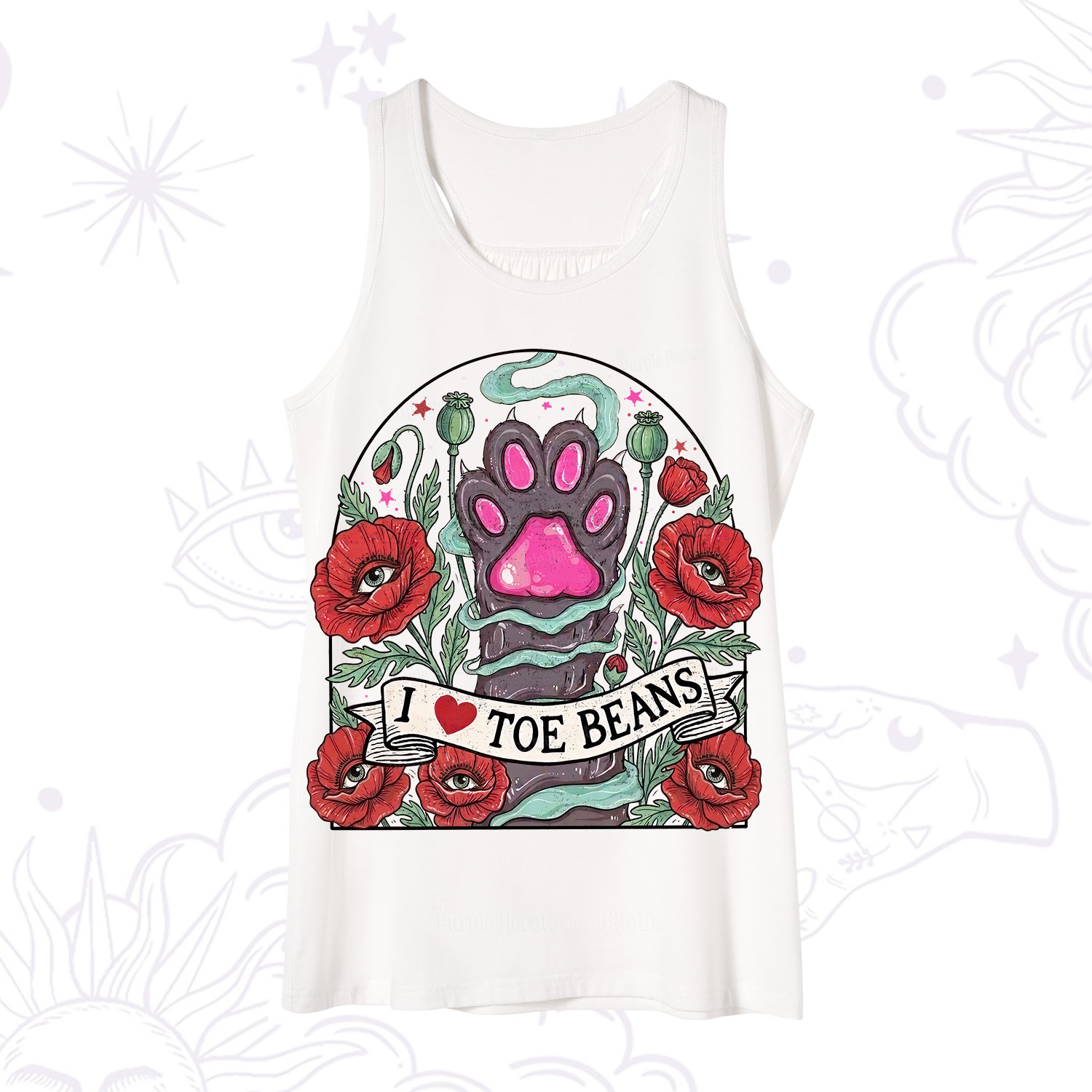 Purplehecate Toe Beans Lover Paw Tank