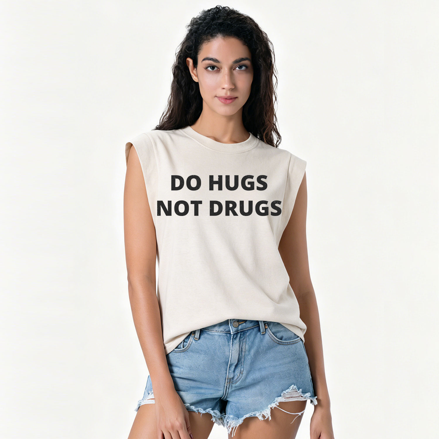 Purplehecate Do Hugs Not Drugs Vintage Washed Tank