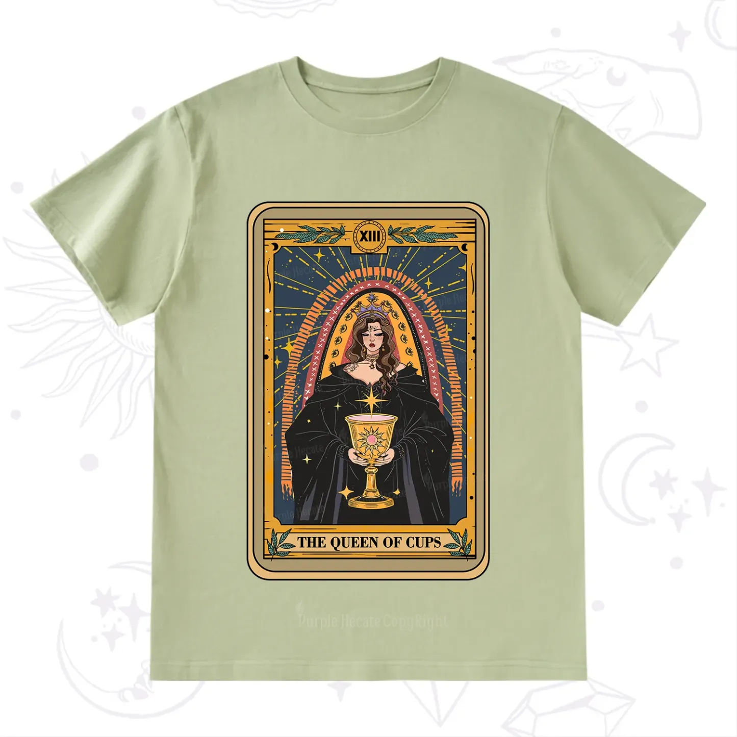 Purplehecate The Queen of Cups Tarot T-Shirt