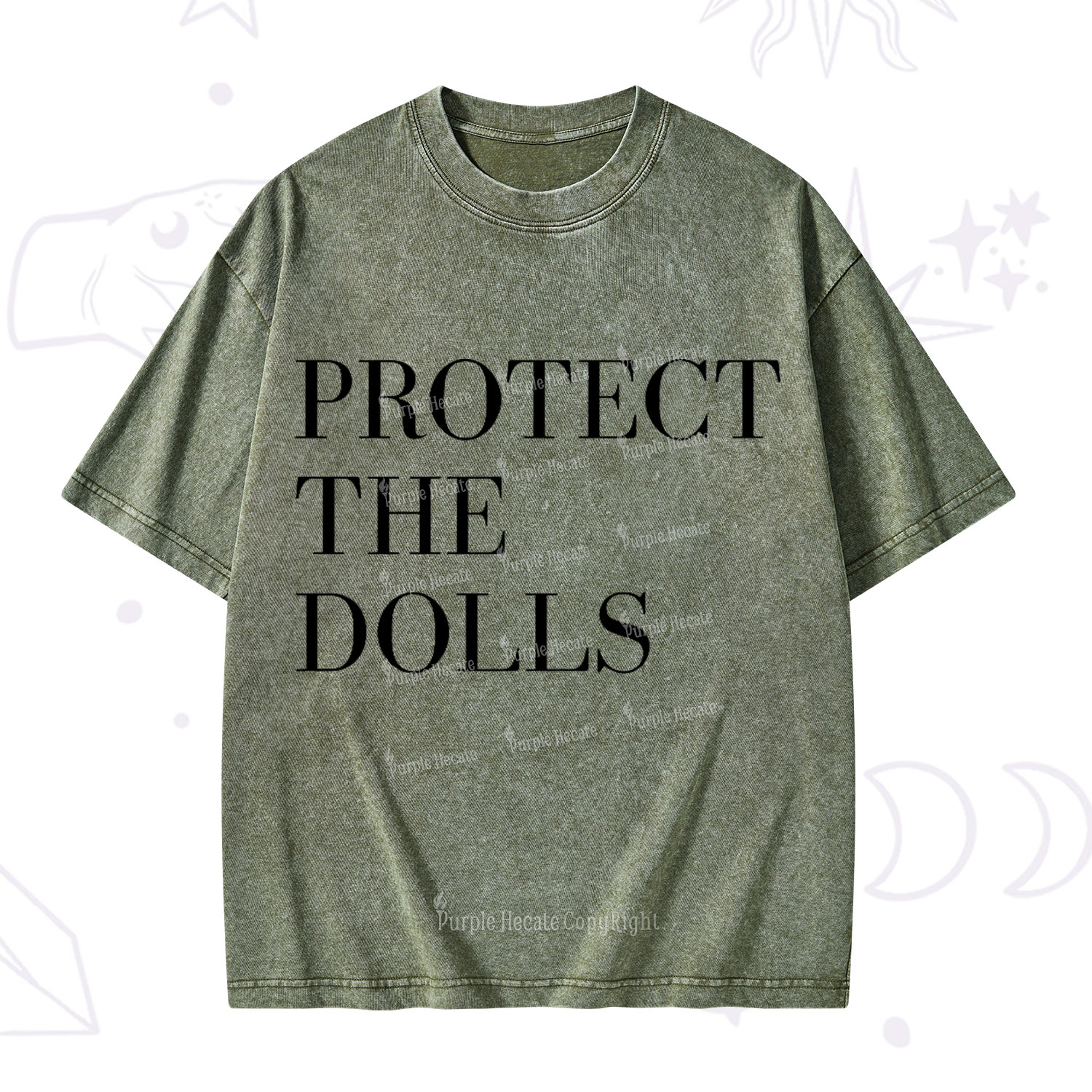Purplehecate Protect The Dolls Washed T-Shirt