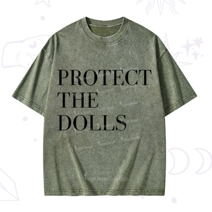 Purplehecate Protect The Dolls Washed T-Shirt