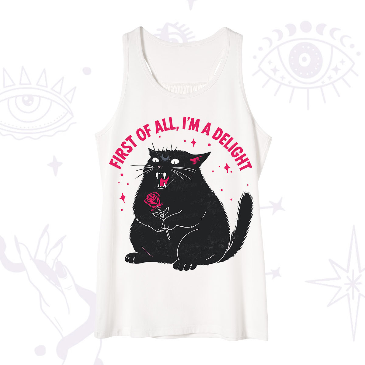 Purplehecate First Of All I'm A Delight Cat Tank