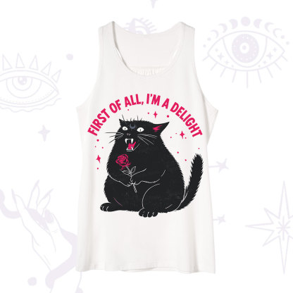 Purplehecate First Of All I'm A Delight Cat Tank