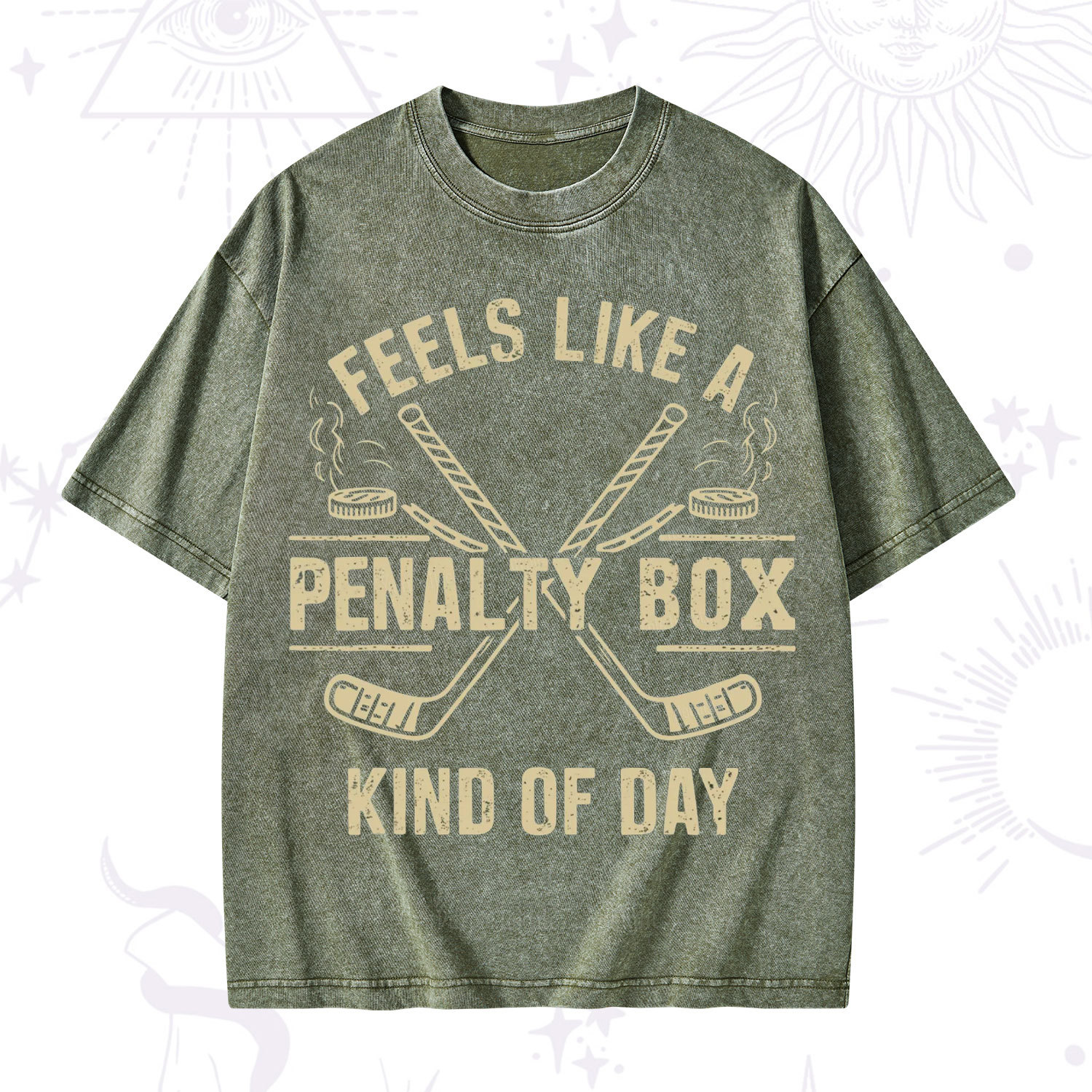Purplehecate Feels Like A Penalty Box Kind Of Day Washed T-Shirt