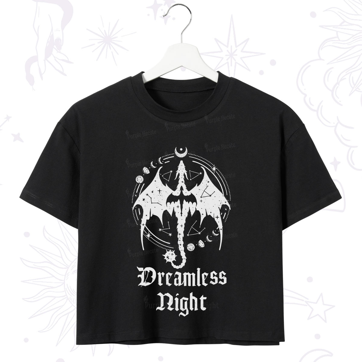 Purplehecate Dreamless Night Dragon Crop T-Shirt