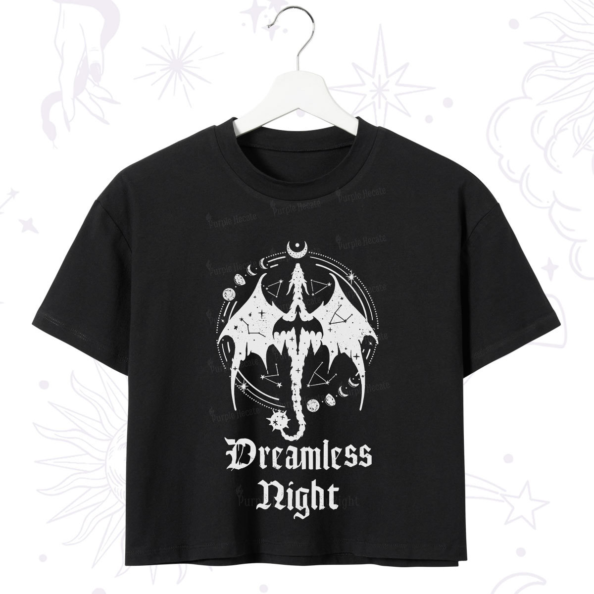 Purplehecate Dreamless Night Dragon Crop T-Shirt