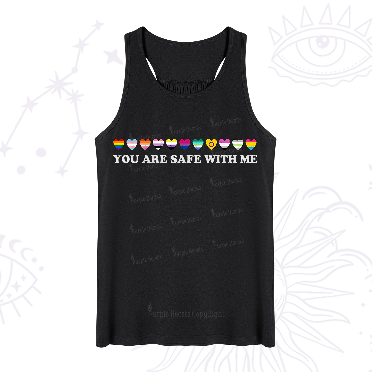 Purplehecate You Are Safe With Me Pride Tank