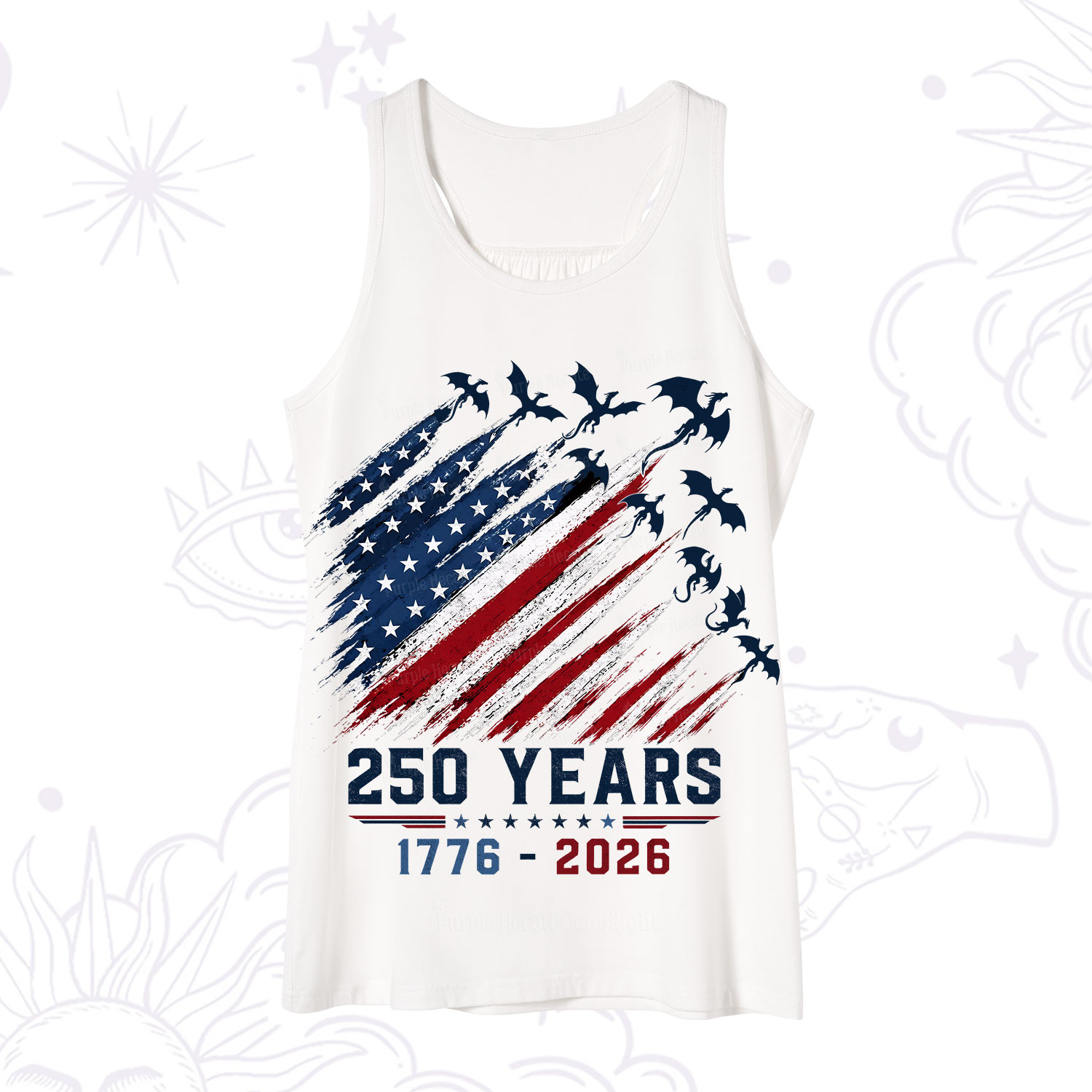 Purplehecate Red White Blue 250 Years Tank