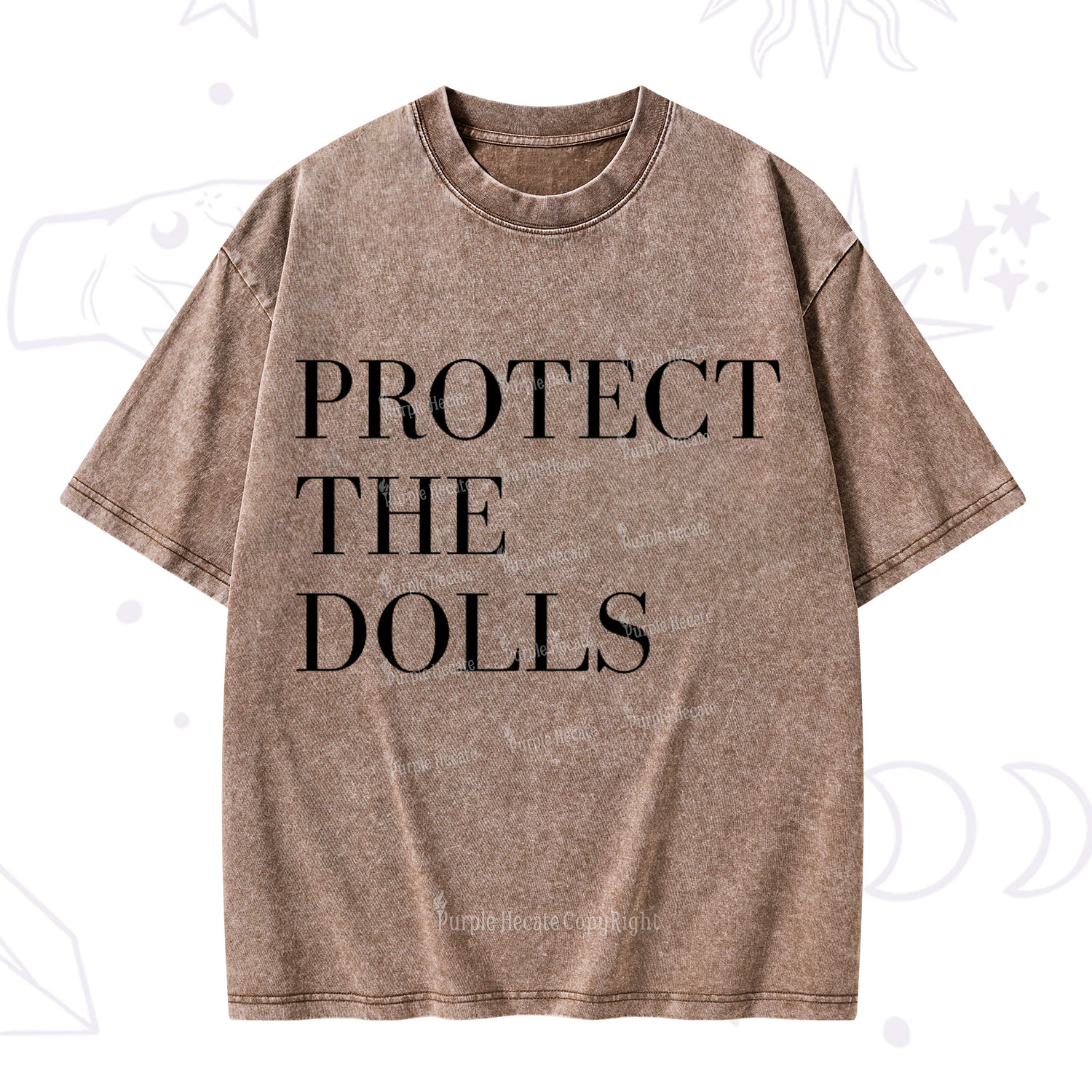 Purplehecate Protect The Dolls Washed T-Shirt