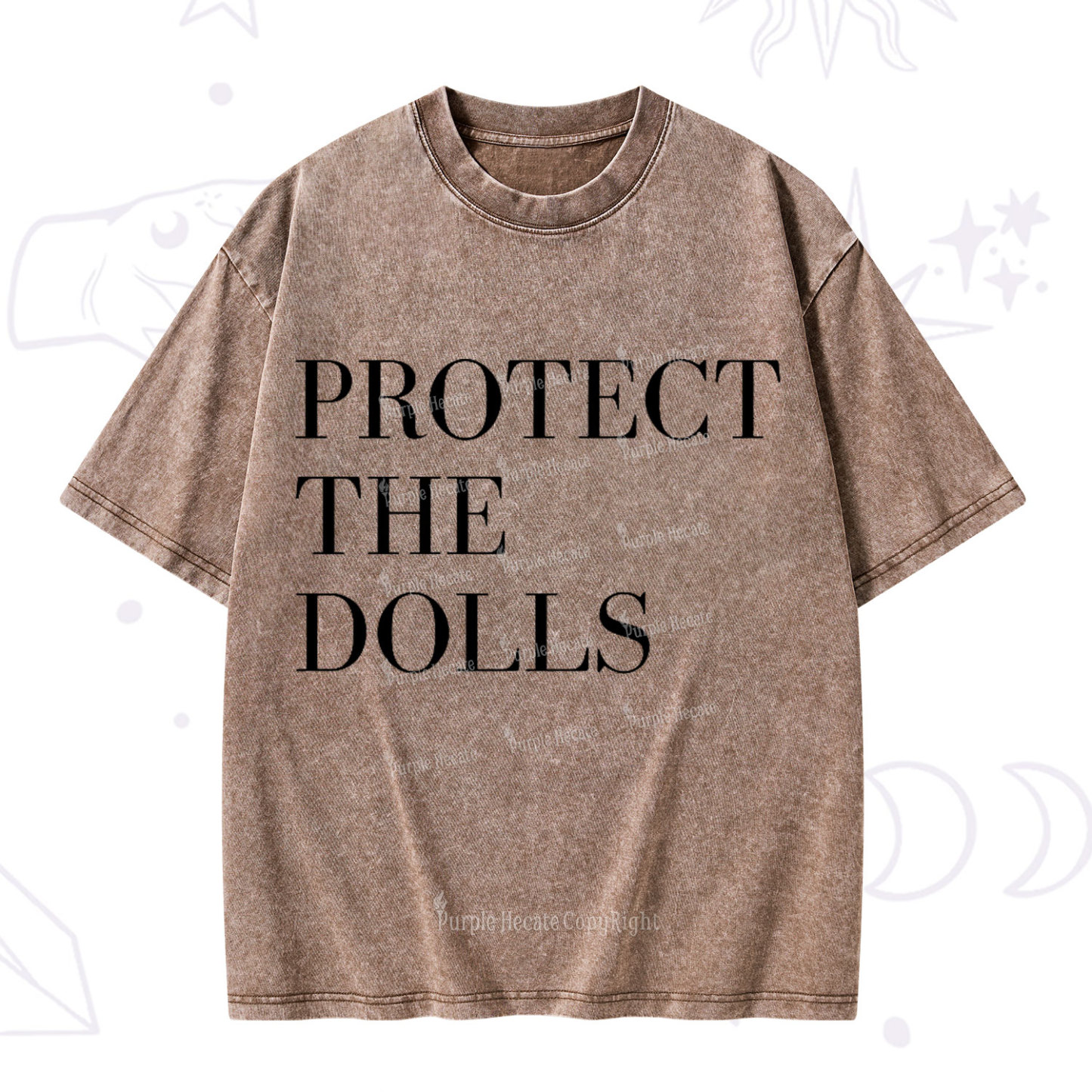 Purplehecate Protect The Dolls Washed T-Shirt