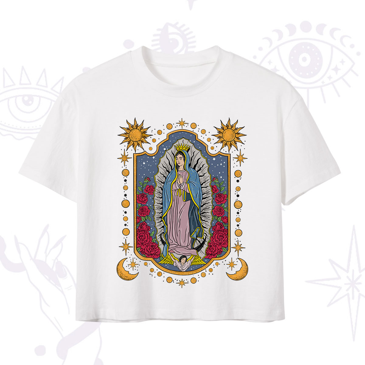 Purplehecate Our Lady of Guadalupe Crop T-Shirt
