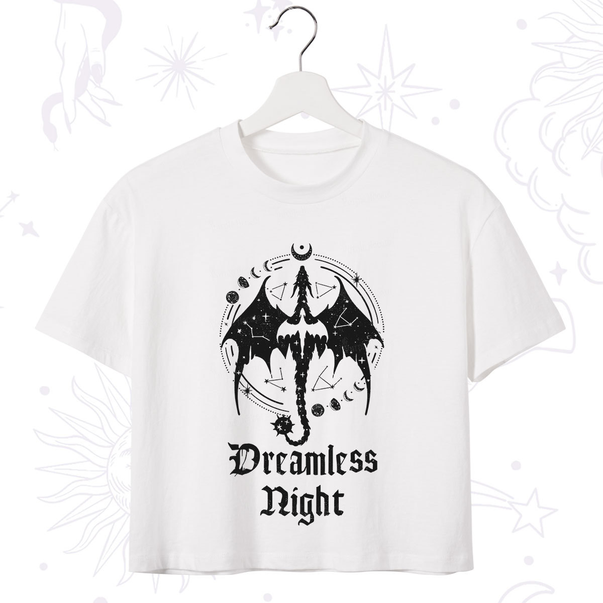 Purplehecate Dreamless Night Dragon Crop T-Shirt