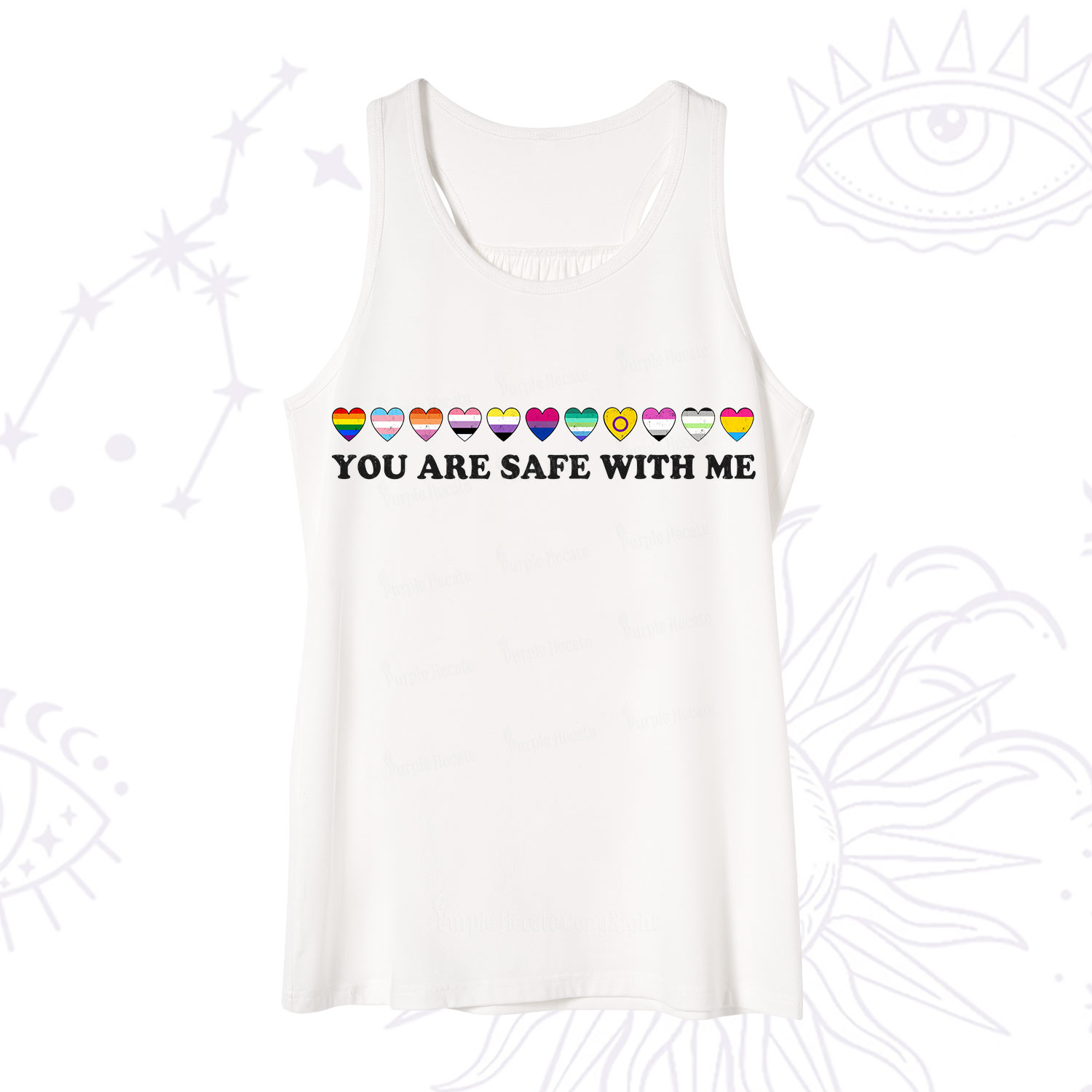 Purplehecate You Are Safe With Me Pride Tank