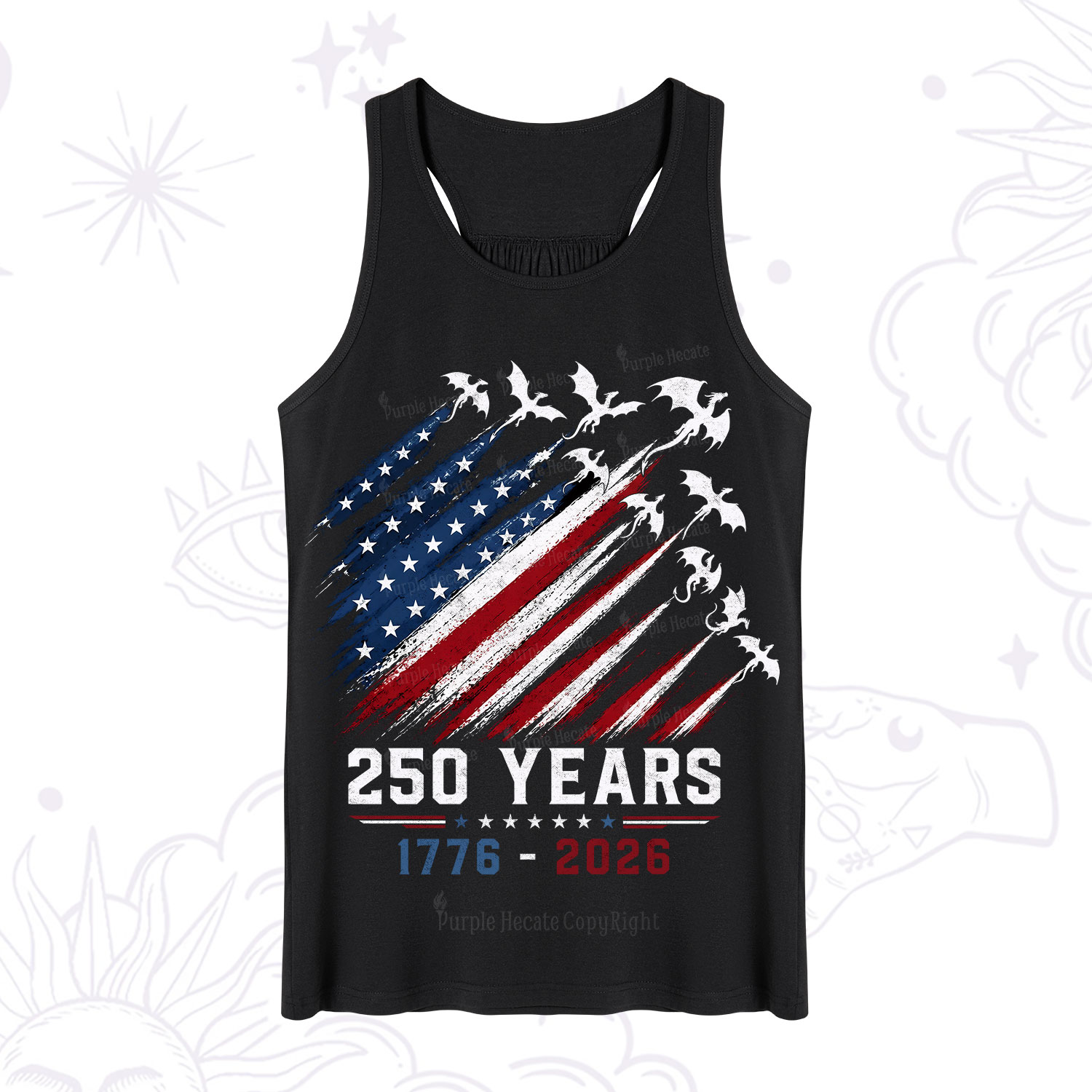 Purplehecate Red White Blue 250 Years Tank