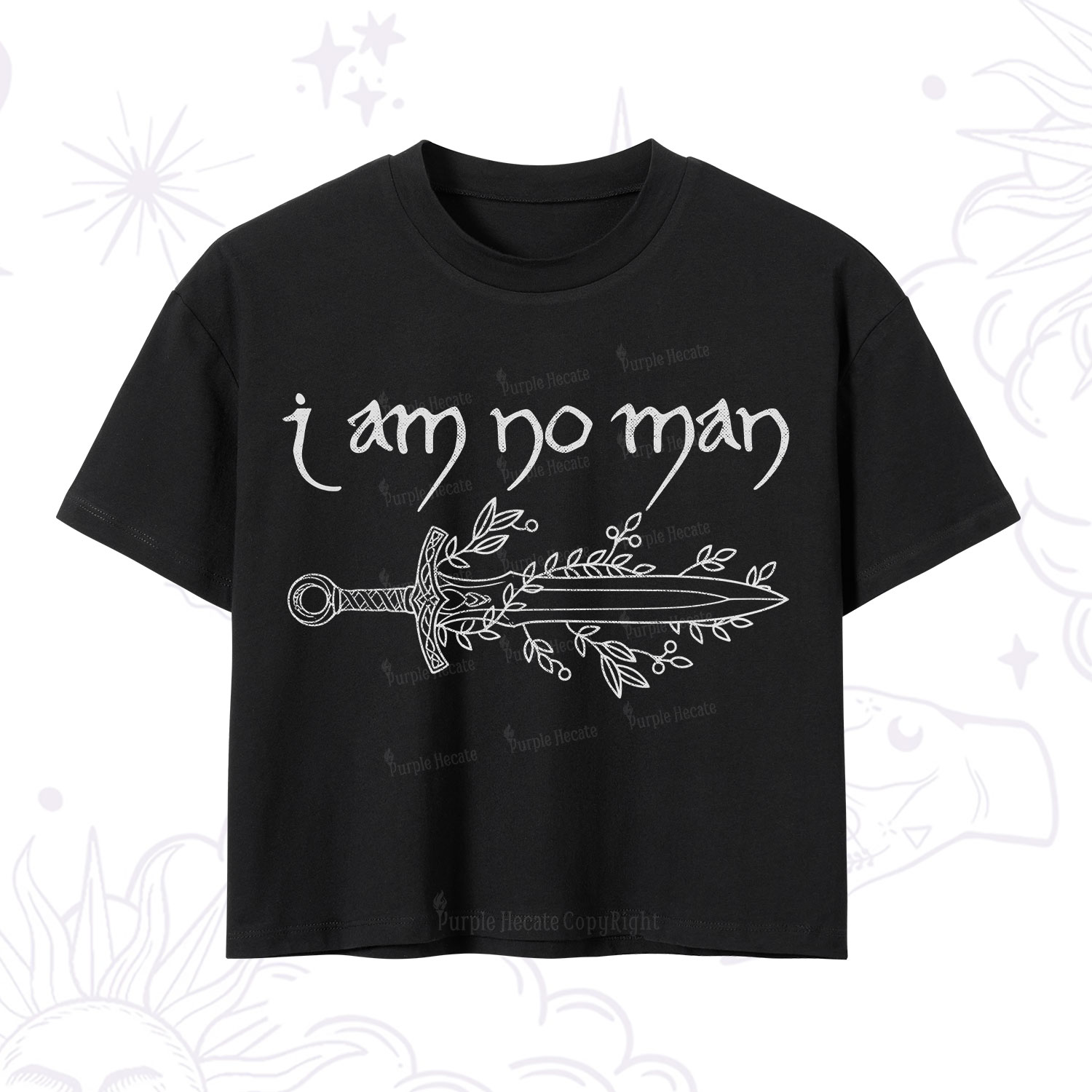 Purplehecate I Am No Man Crop T-Shirt
