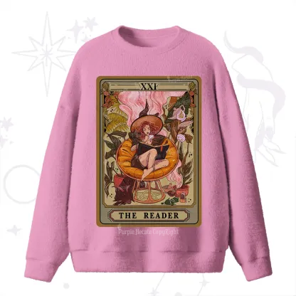 Purplehecate The Reader Tarot Card Fuzzy Ugly Sweater