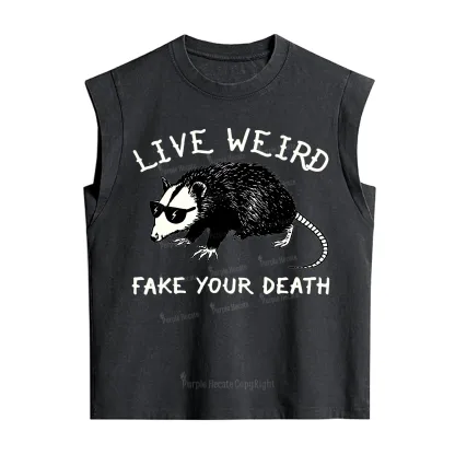 Purplehecate Live Weird Fake Your Death Vintage Washed Tank