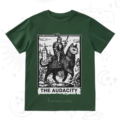 Purplehecate The Audacity Knight Cat T-Shirt