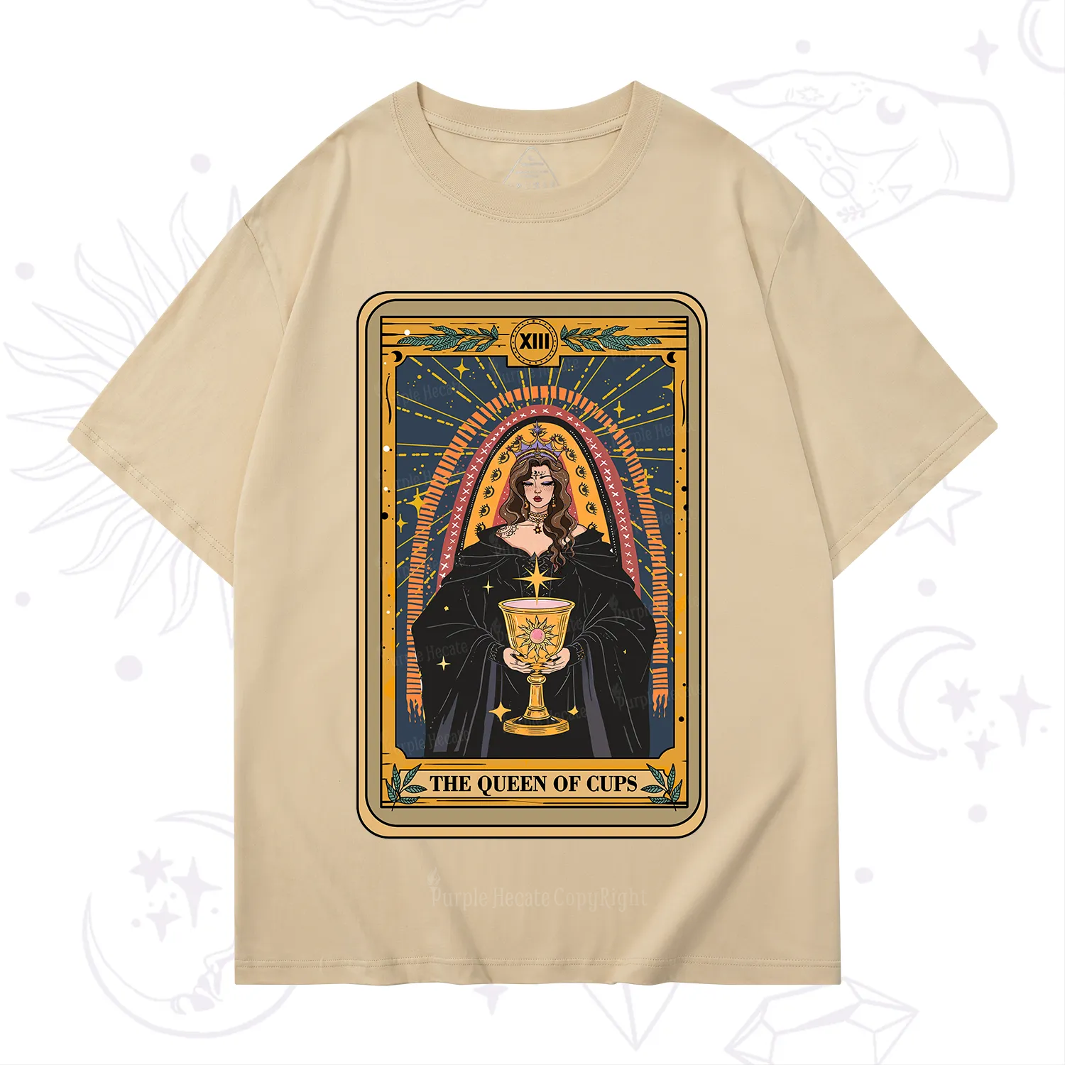 Purplehecate The Queen of Cups Tarot T-Shirt