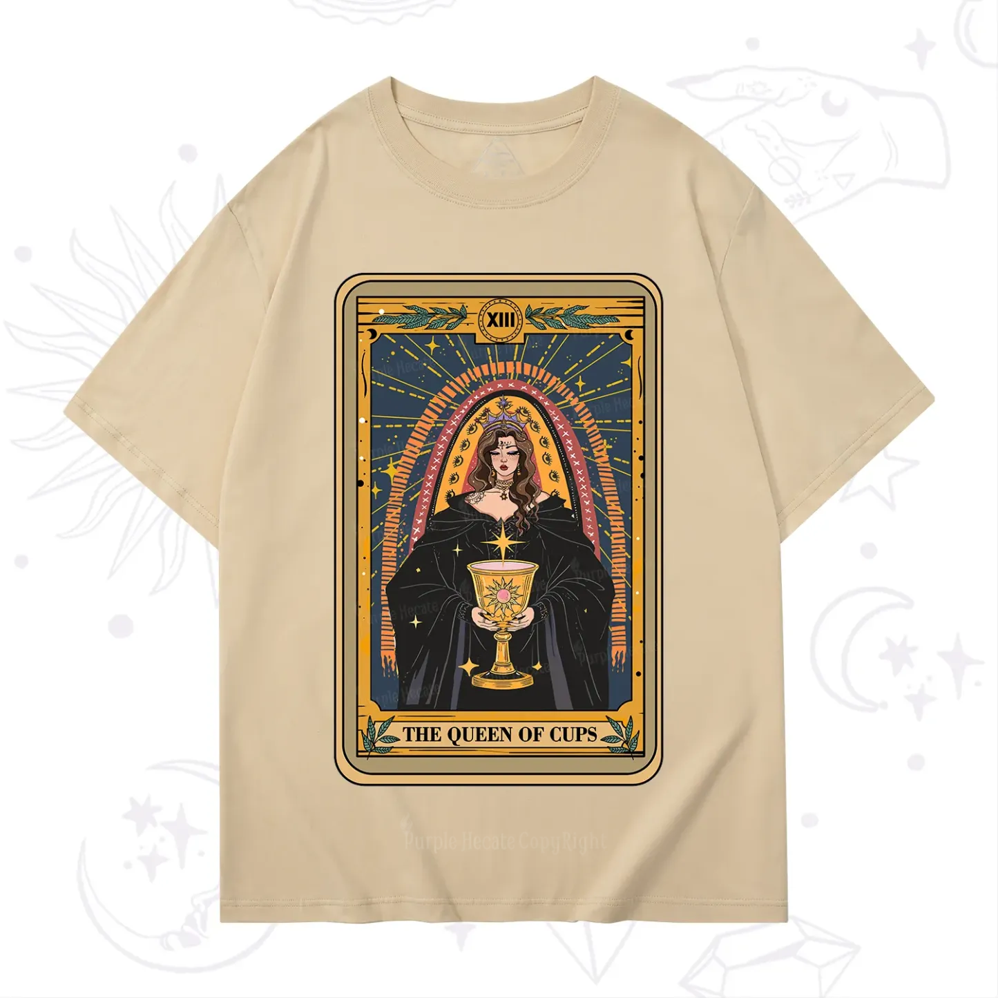 Purplehecate The Queen of Cups Tarot T-Shirt