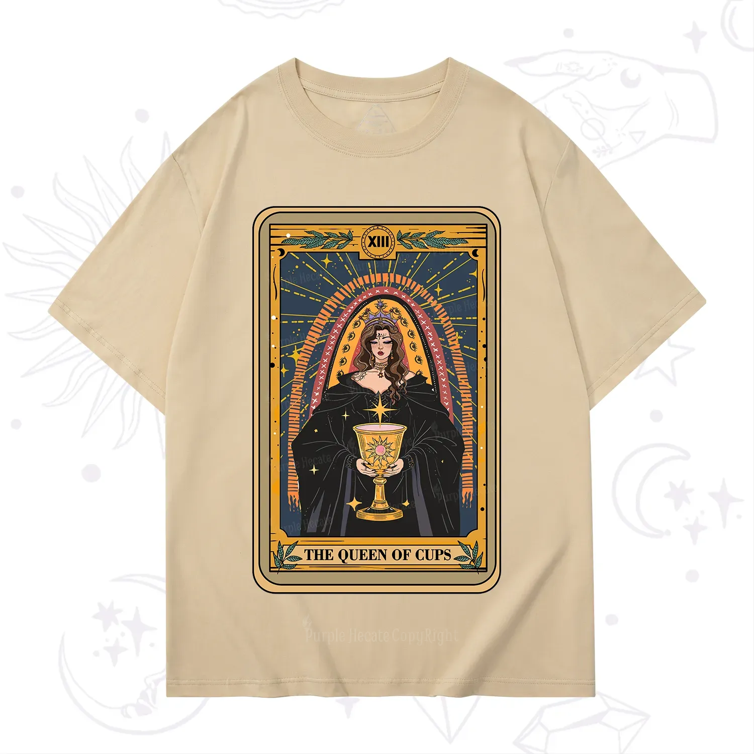 Purplehecate The Queen of Cups Tarot T-Shirt