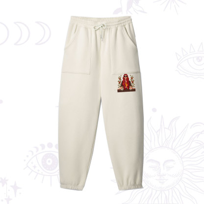 Purplehecate The Stay Wild Moon Child Oracle Card Fleece Sweatpants