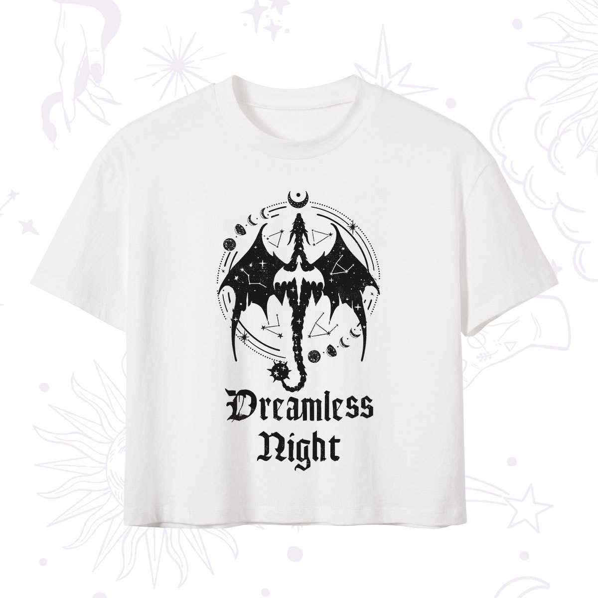 Purplehecate Dreamless Night Dragon Crop T-Shirt