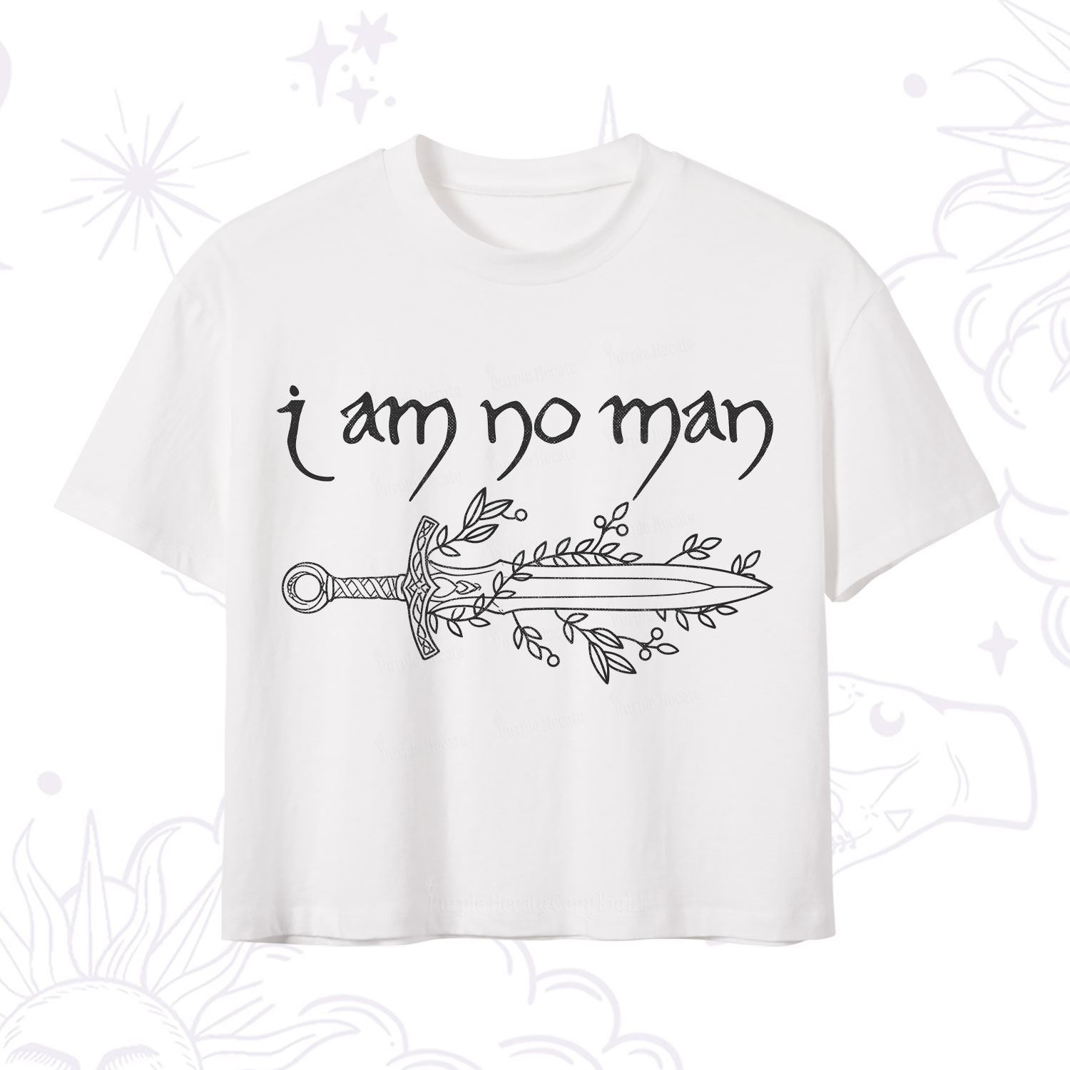 Purplehecate I Am No Man Crop T-Shirt