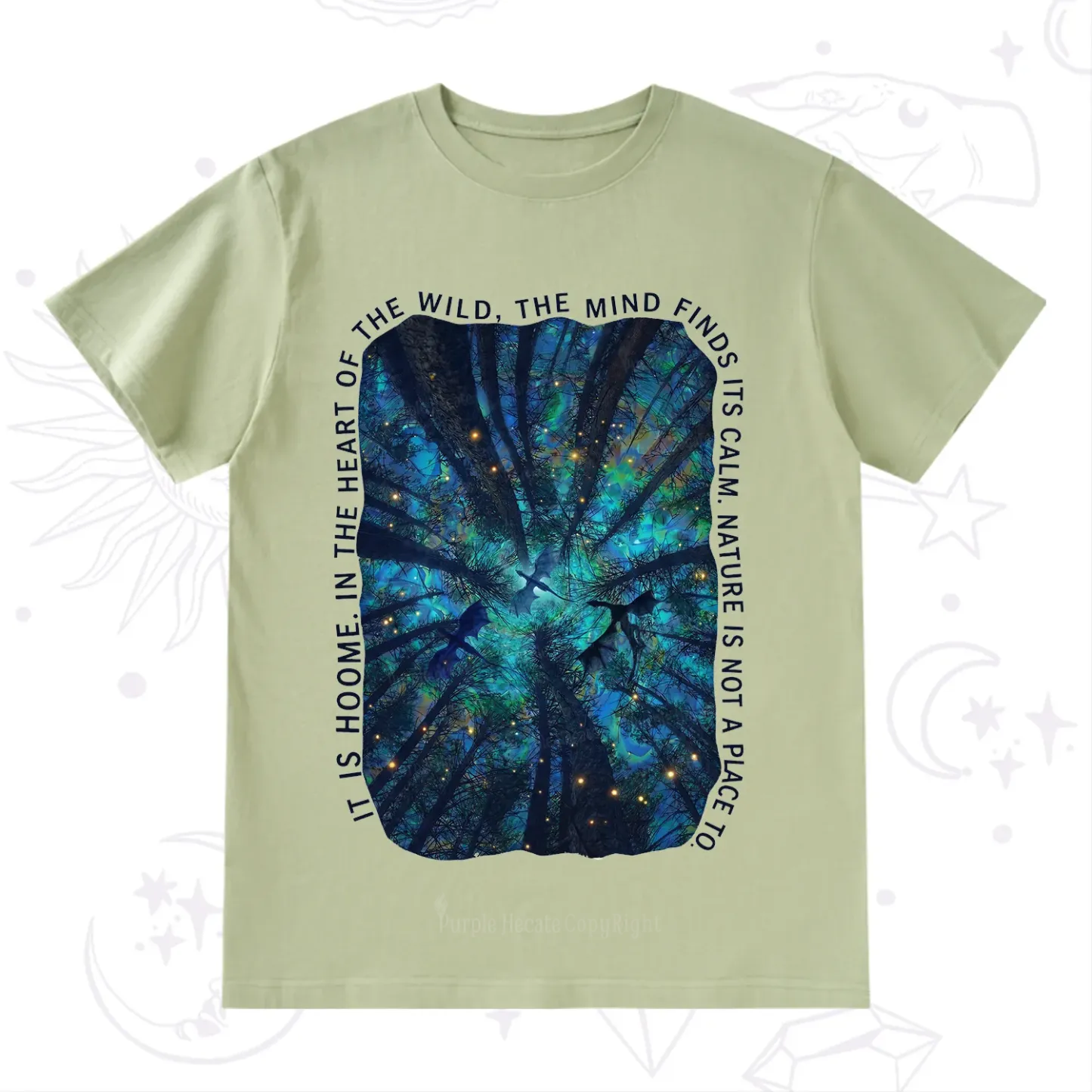 Purplehecate Forest Mindscape Night Sky T-Shirt
