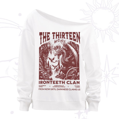 Purplehecate Thirteen Winged Sisters Off The Shoulder Sweatshirt