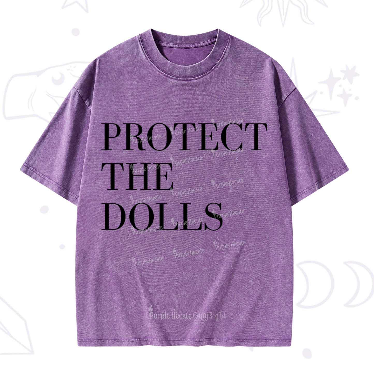 Purplehecate Protect The Dolls Washed T-Shirt