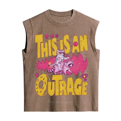 Purplehecate This Is An Outrage Angry Raccoons Vintage Washed Tank